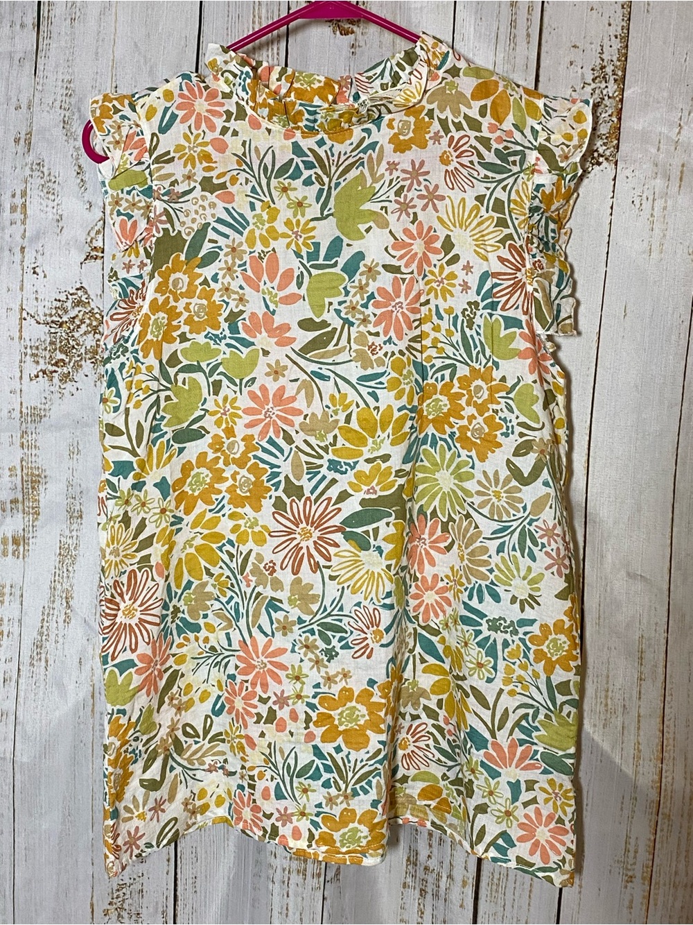 Lovely Melody Floral Ruffle Sleeve Top- small